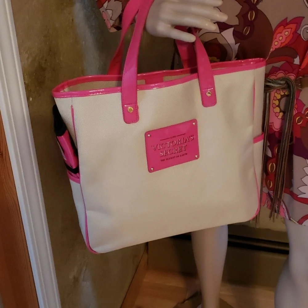 Victoria Secret Y2K Strong Canvas Tote Bags Set of 2✌NWOT 15"W×12.5"H×4" - Picture 6 of 14